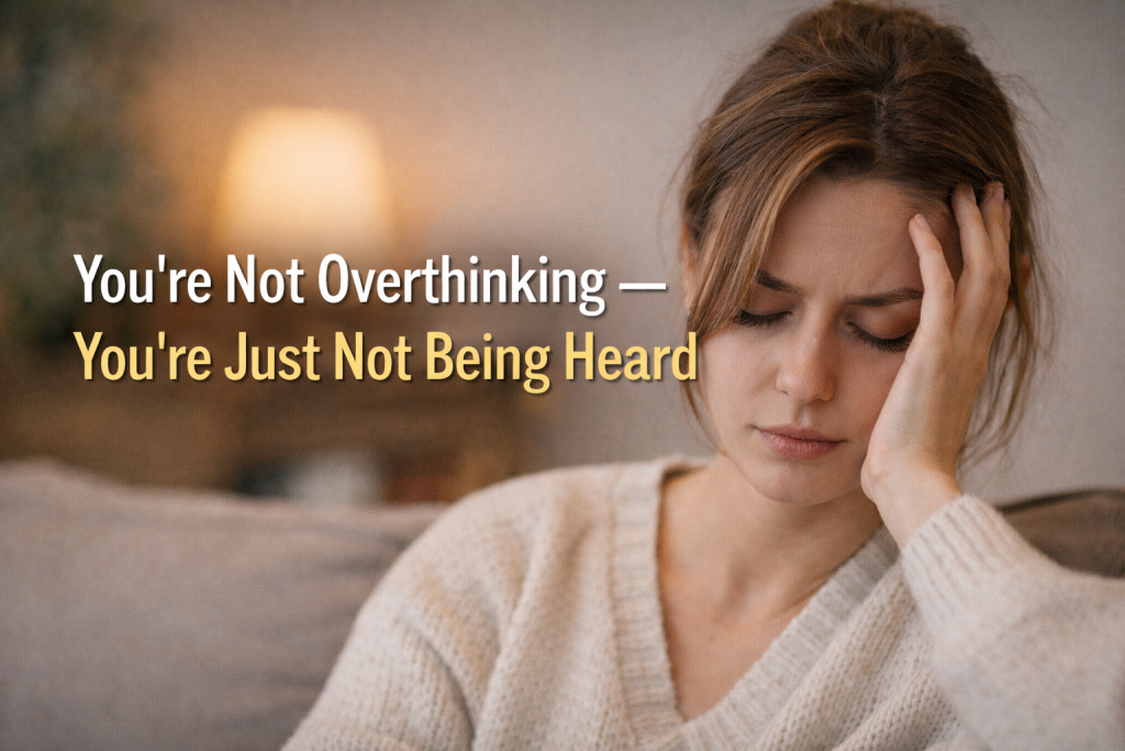 You’re Not Overthinking — You’re Just Not Being Heard feeling unheard, mental health